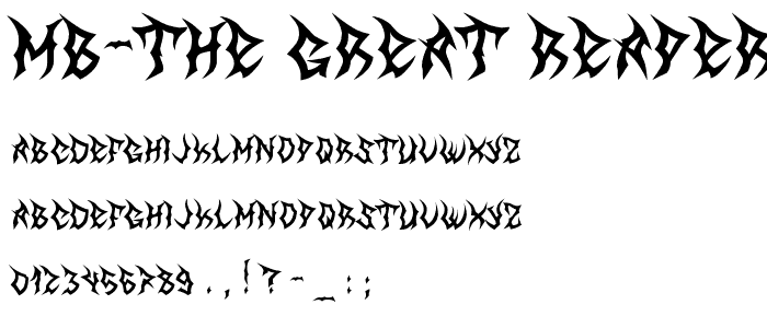 MB-The Great Reaper font